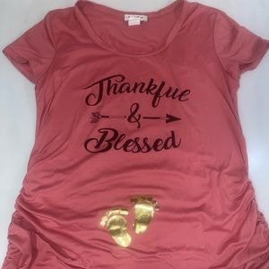 Coral Maternity shirt